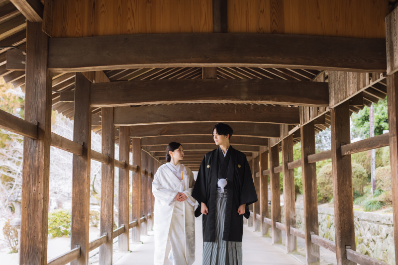 【神社or寺】選べるロケーション撮影｜和装1点吉備津神社or曹源寺&times;洋装１点チャペル ｜通常163,900円&rArr;108,900円