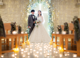 【春のキャンドルフォト】洋装2点チャペル&times;キャンドル│〈3/1～6/30撮影〉