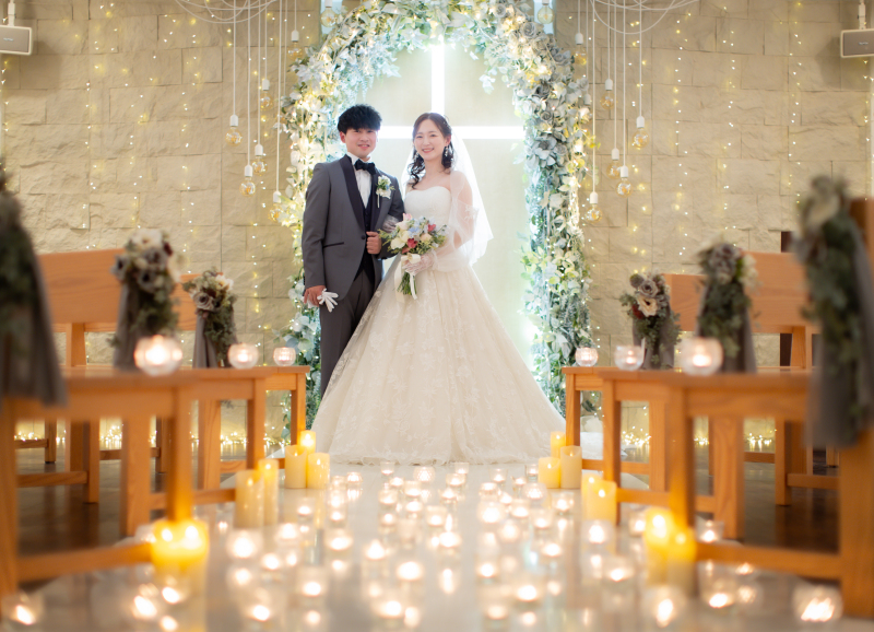 【春のキャンドルフォト】洋装2点チャペル&times;キャンドル│〈3/1～6/30撮影〉