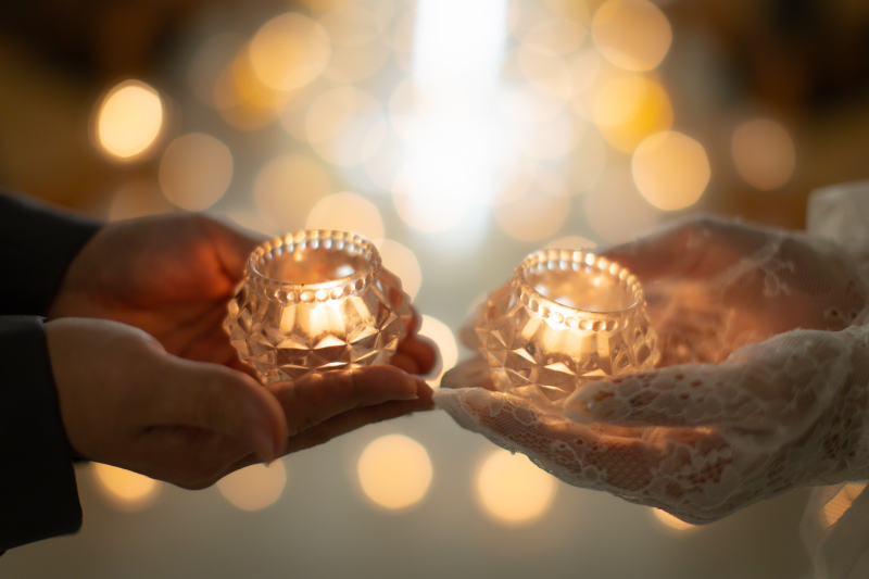 【春のキャンドルフォト】洋装2点チャペル&times;キャンドル│〈3/1～6/30撮影〉