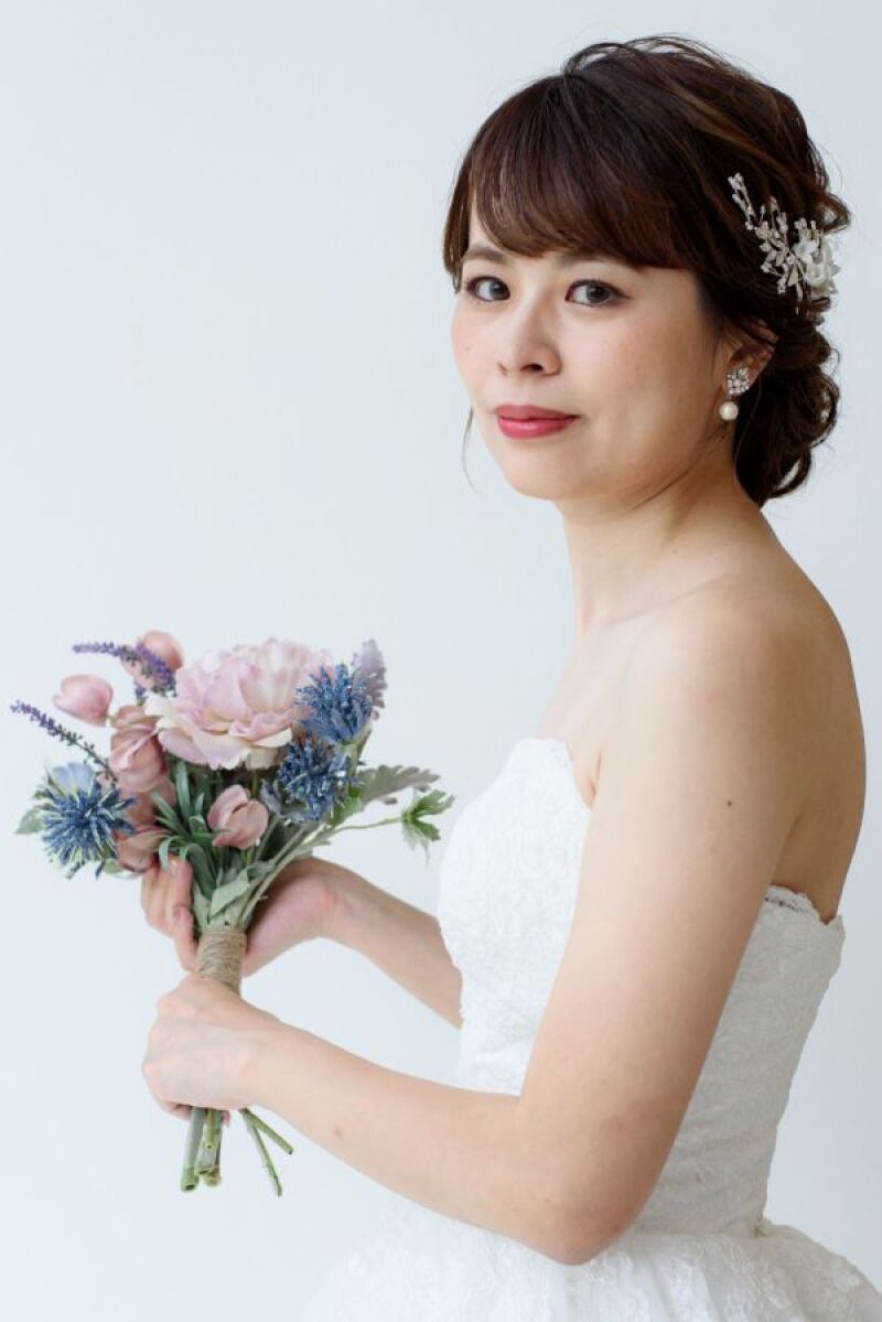 ゆる編みのヘアが