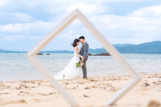 砂浜に文字をかいて