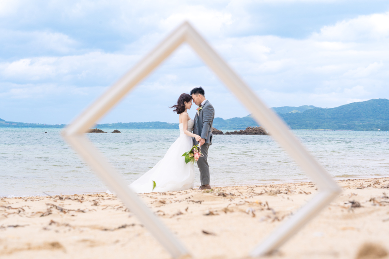 砂浜に文字をかいて