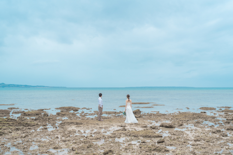 岩場と、おふたり