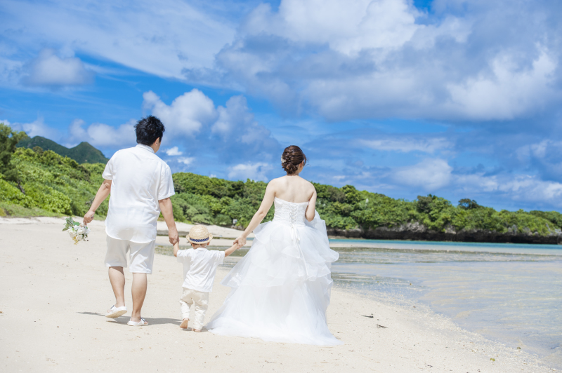 綺麗な海を見ながら