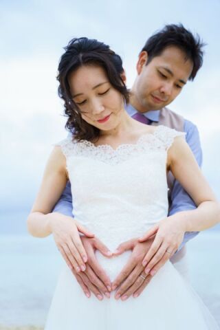 雨のマタニティ撮影も素敵に♪