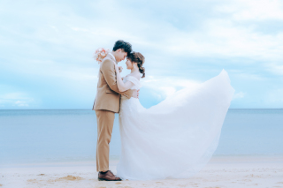 秋空でのビーチ撮影！