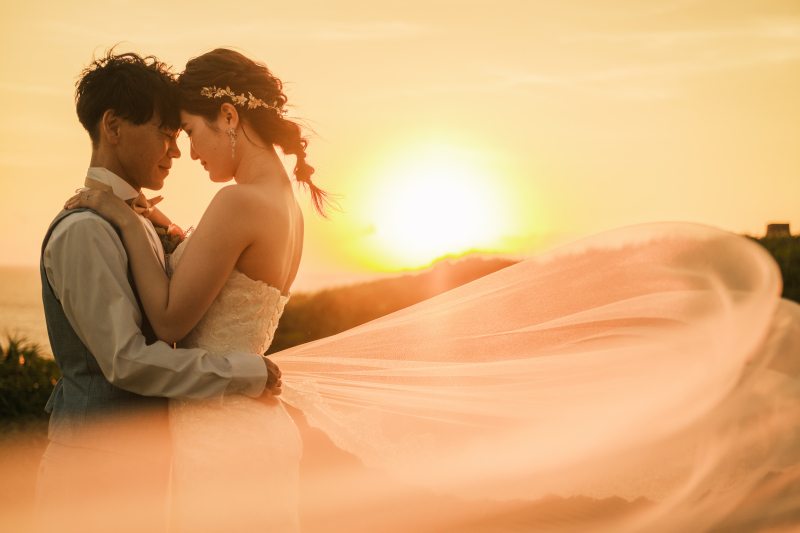 青い海と、サンセット