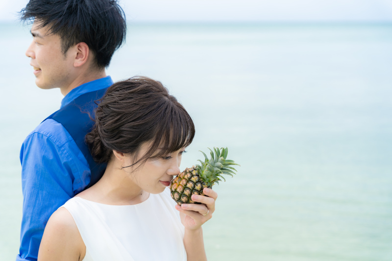 背中越しのお二人