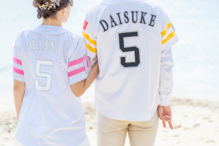 持ち込みユニフォームで＾＾！天然ビーチ撮影