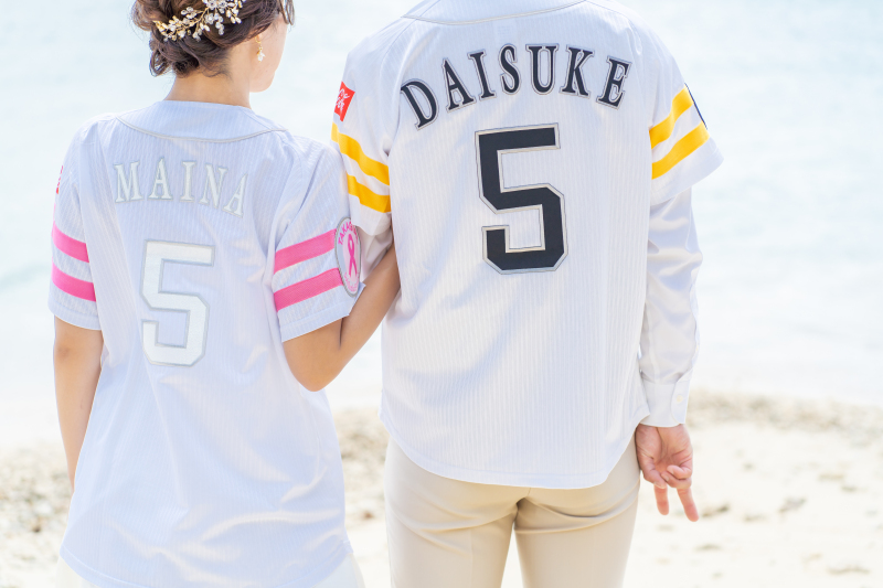 持ち込みユニフォームで^^!天然ビーチ撮影