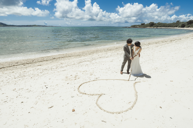 ハートを描いて