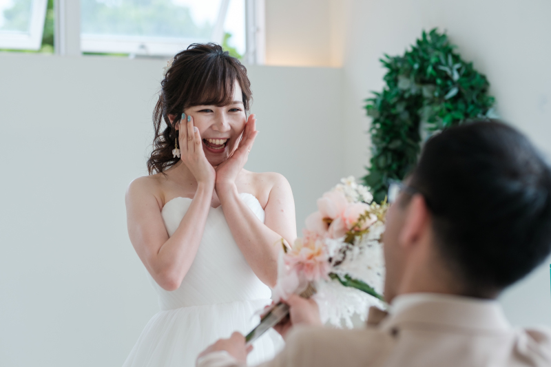 嬉しそうな新婦様