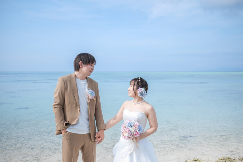 パステルカラーのお花