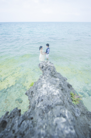 青い海でウォータイン＾＾