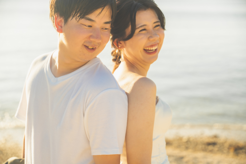 ビーチ、サンセット