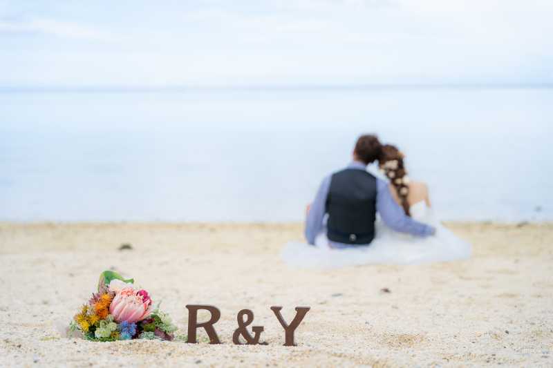 おふたりのイニシャルと...