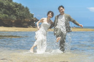 海に入って撮影！