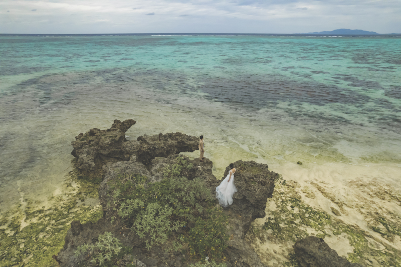 岩の上のおふたり