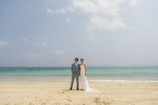 青い海、青い空の中で撮影♪
