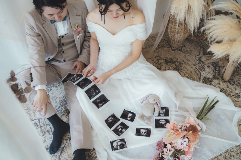 【♬マタニティフォトプラン♬ビーチ＋スタジオ撮影】スタジオ撮影で妊婦さんも安心