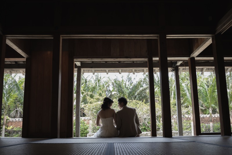 古民家とビーチで撮影