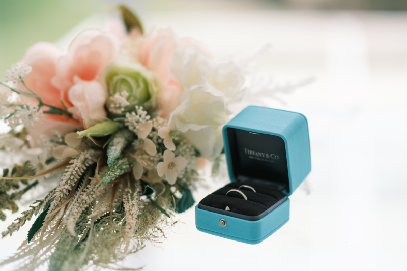 指輪とブーケ