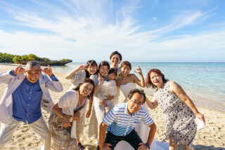 大家族の皆様と＾＾天然ビーチ撮影with家族