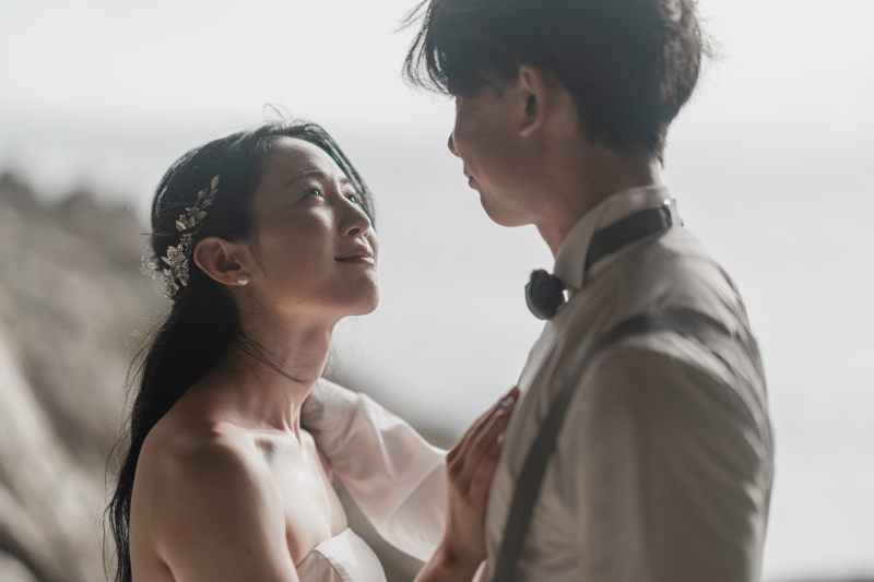 チャペルとビーチとサンセット、晴れた美しい1日