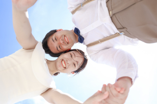 青い空、青い海