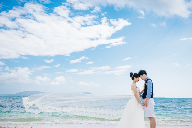 ベールをふわっと