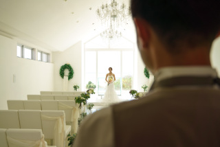 あこがれの挙式風　天然ビーチ＆チャペル撮影