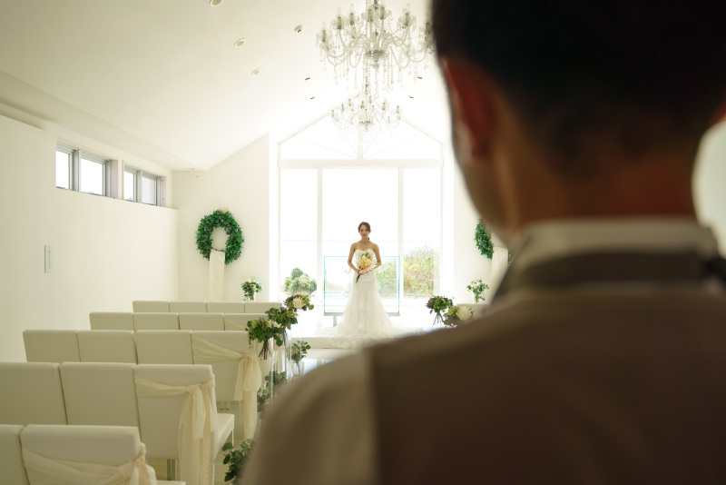 あこがれの挙式風　天然ビーチ＆チャペル撮影