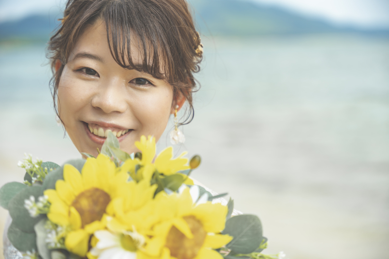 向日葵と新婦様