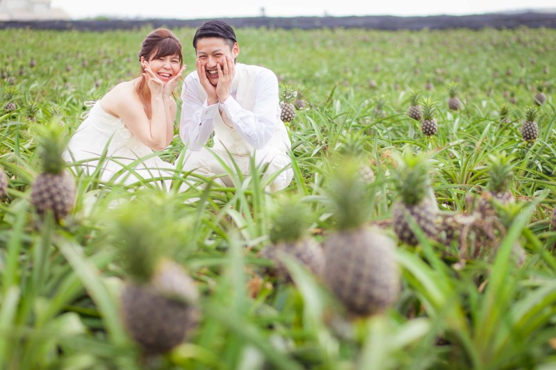 パイナップルに囲まれて＾＾