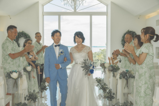 家族に祝福されて