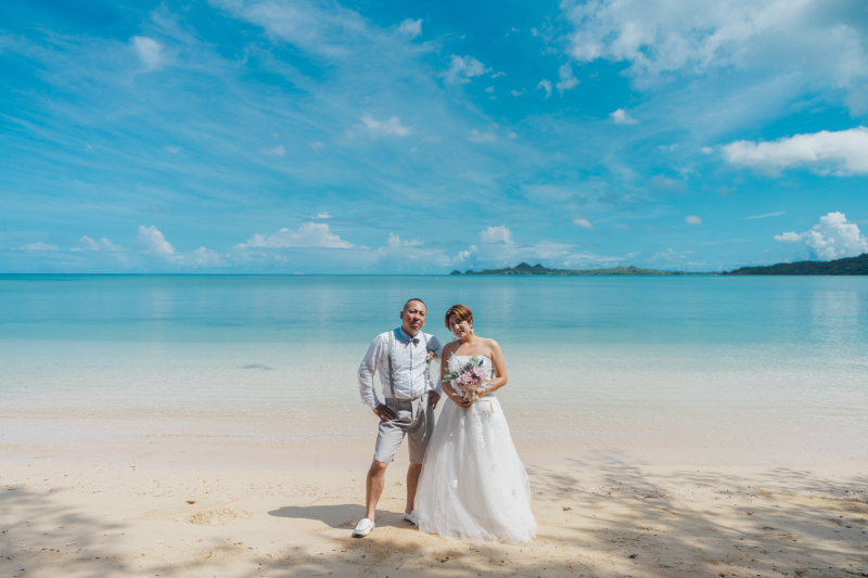 家族も一緒に!天然ビーチ撮影