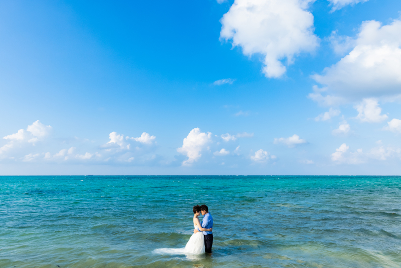 海の中で