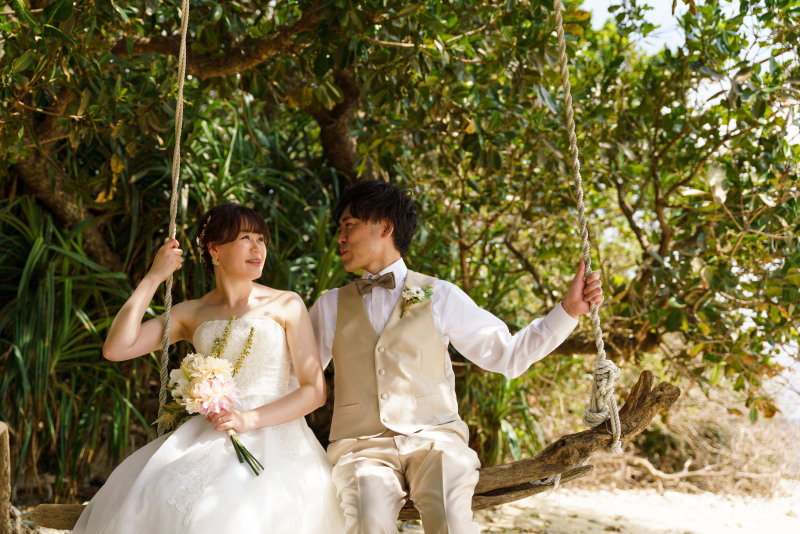 ブランコスポットでも!天然ビーチ撮影