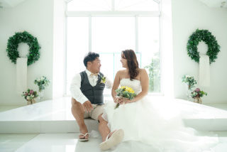 家族も一緒に！チャペル、ビーチフォト撮影！！