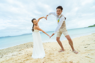 リゾート感満載！天然ビーチフォト＊ウォーターイン