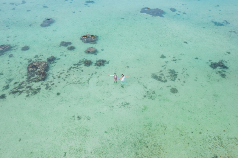 海の中のおふたり