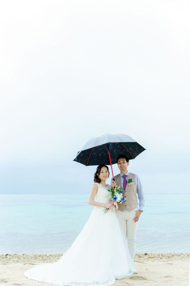 突然の雨も楽しんで♪