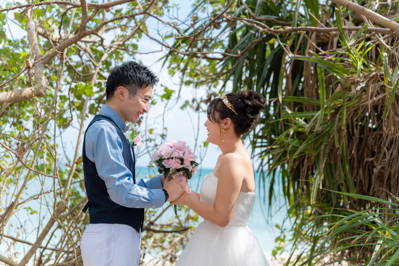 グリーンの前で