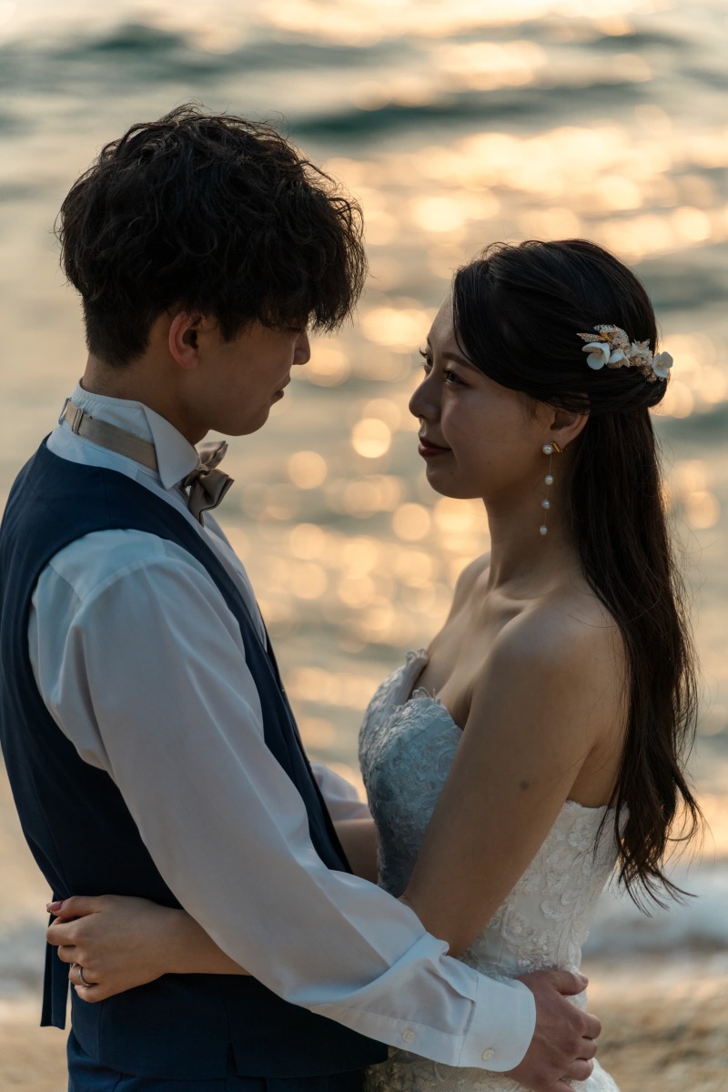 サンセットを背景に