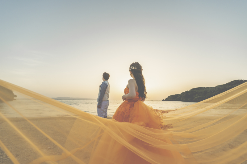 オレンジドレス