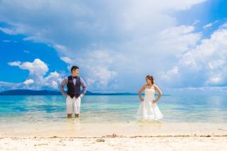 石垣島でウォーターイン☆フォトウェディング