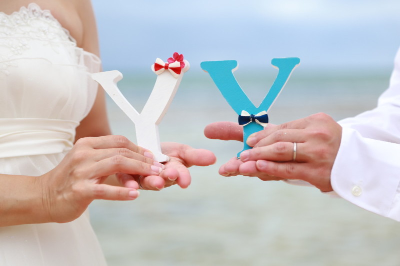 手作りイニシャルブロック♪