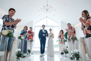 家族に祝福されて