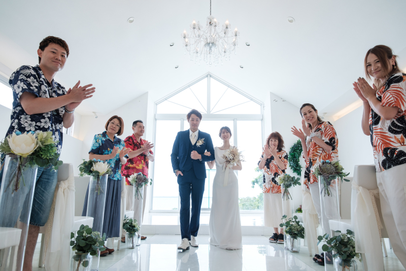 家族に祝福されて